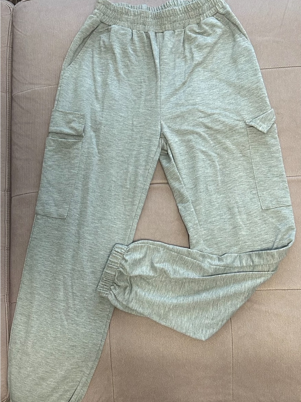SHEIN Light Gray Cargo Sweatpants